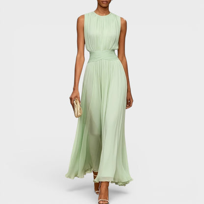 Beatrix | Elegant Pleated Waist Maxi Dress