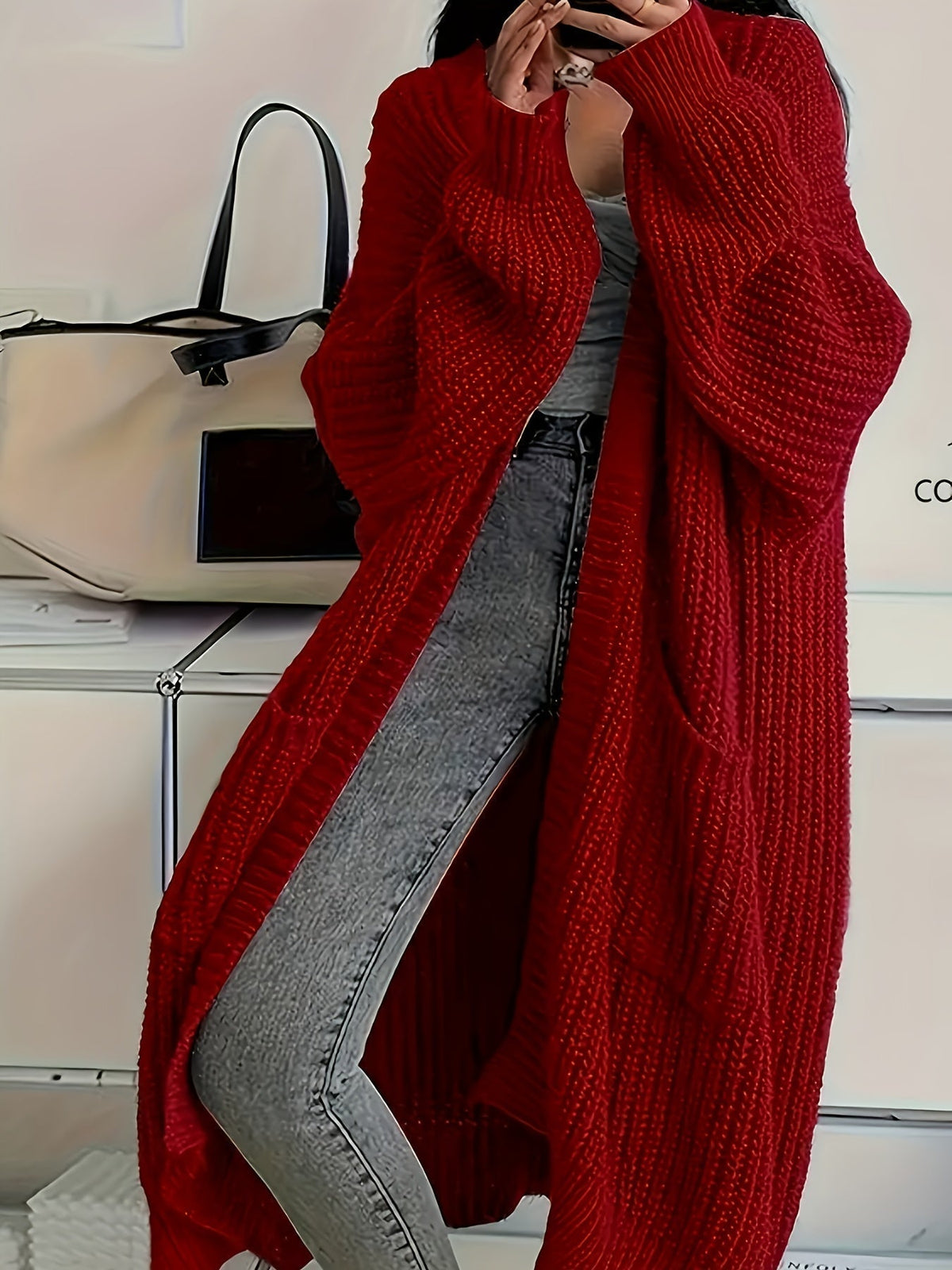 Iolanthe | Textured Pocket Long Cardigan