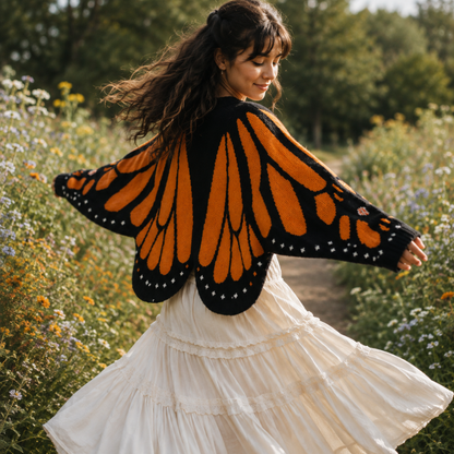 Lumessa | Butterfly Pattern Knit Cardigan