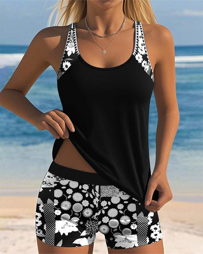 Nymera | Floral Tankini Shorts Set