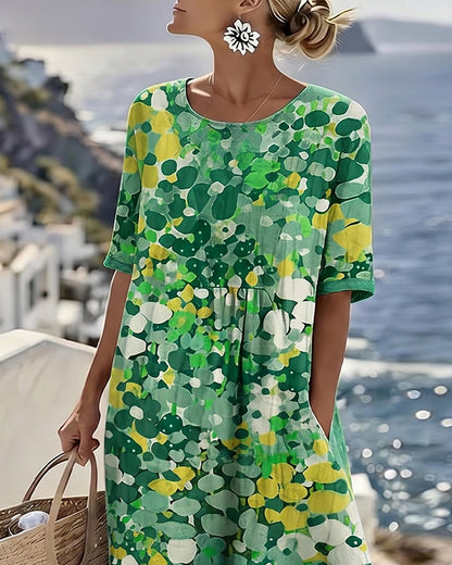 Orlena | Floral Print Relaxed Midi Dress