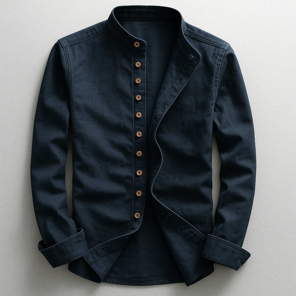Dorian | Stand Collar Button Shirt