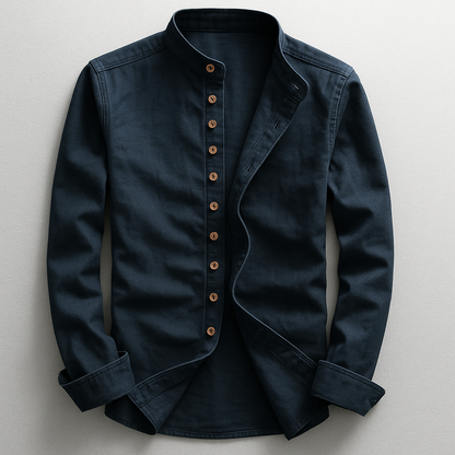 Dorian | Stand Collar Button Shirt