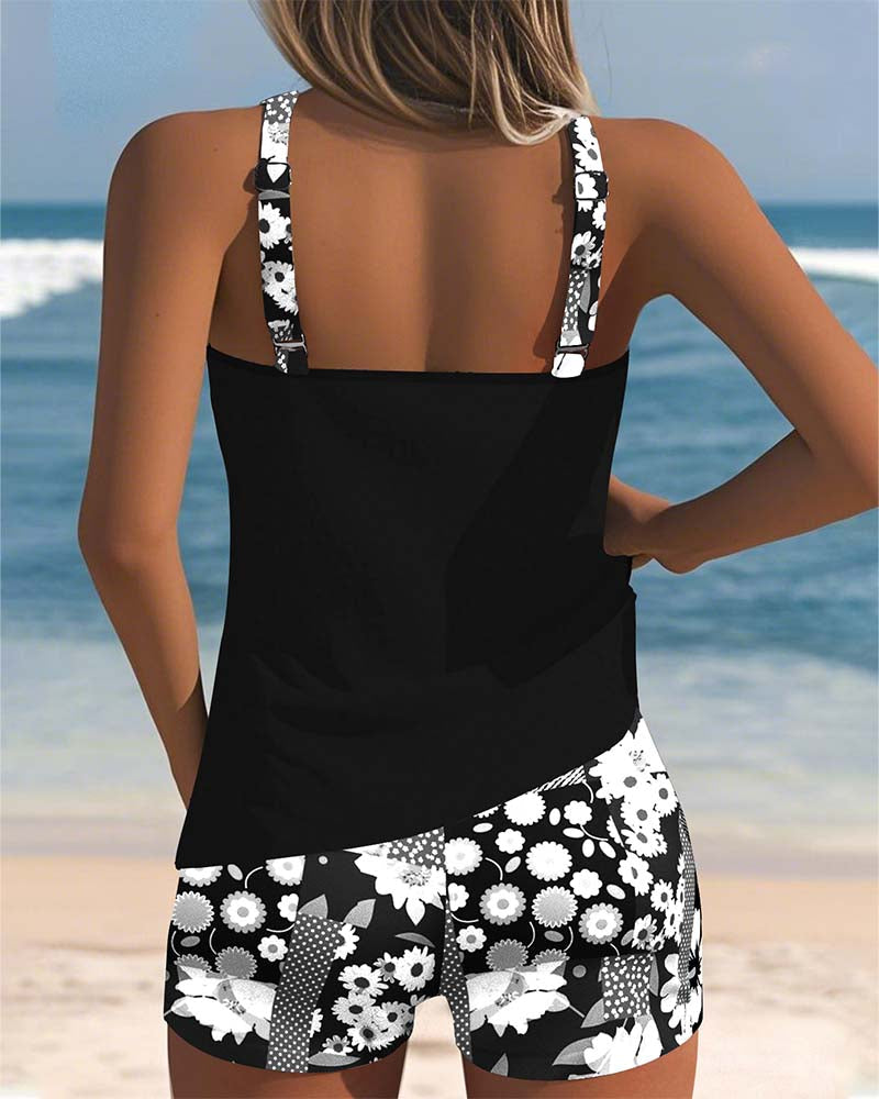 Nymera | Floral Tankini Shorts Set