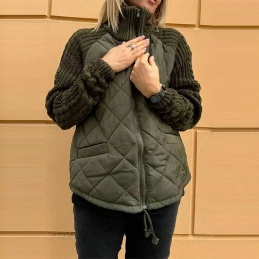 Corisanna | Warm Quilted Knit Sleeve Jacket