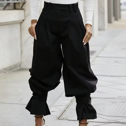 Dulcinea | High Waist Ruffle Hem Pants