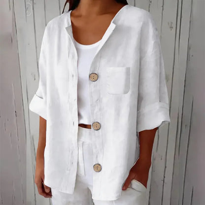Junivere | Relaxed Linen Button Blouse
