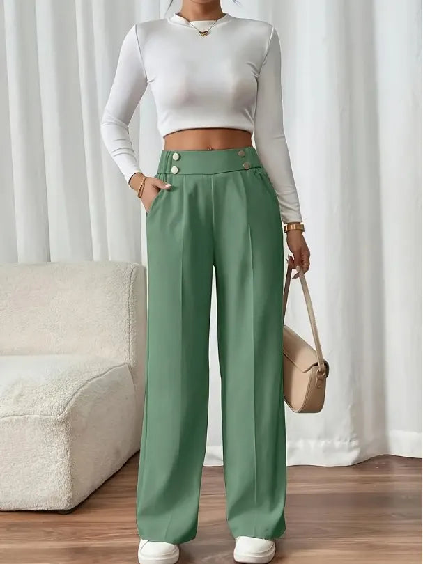 Vianne | Flattering High Waist Wide Leg Pants
