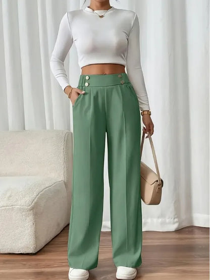 Vianne | Flattering High Waist Wide Leg Pants