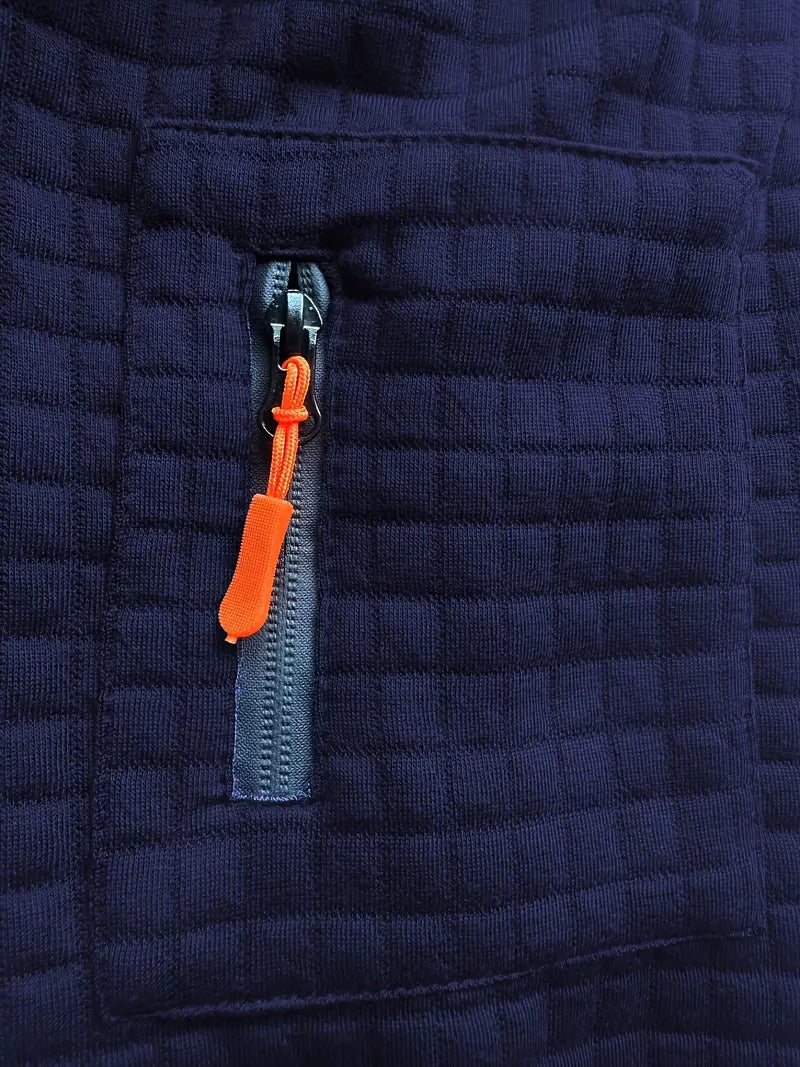 Zyvoren | Textured Long Sleeve Polo Shirt