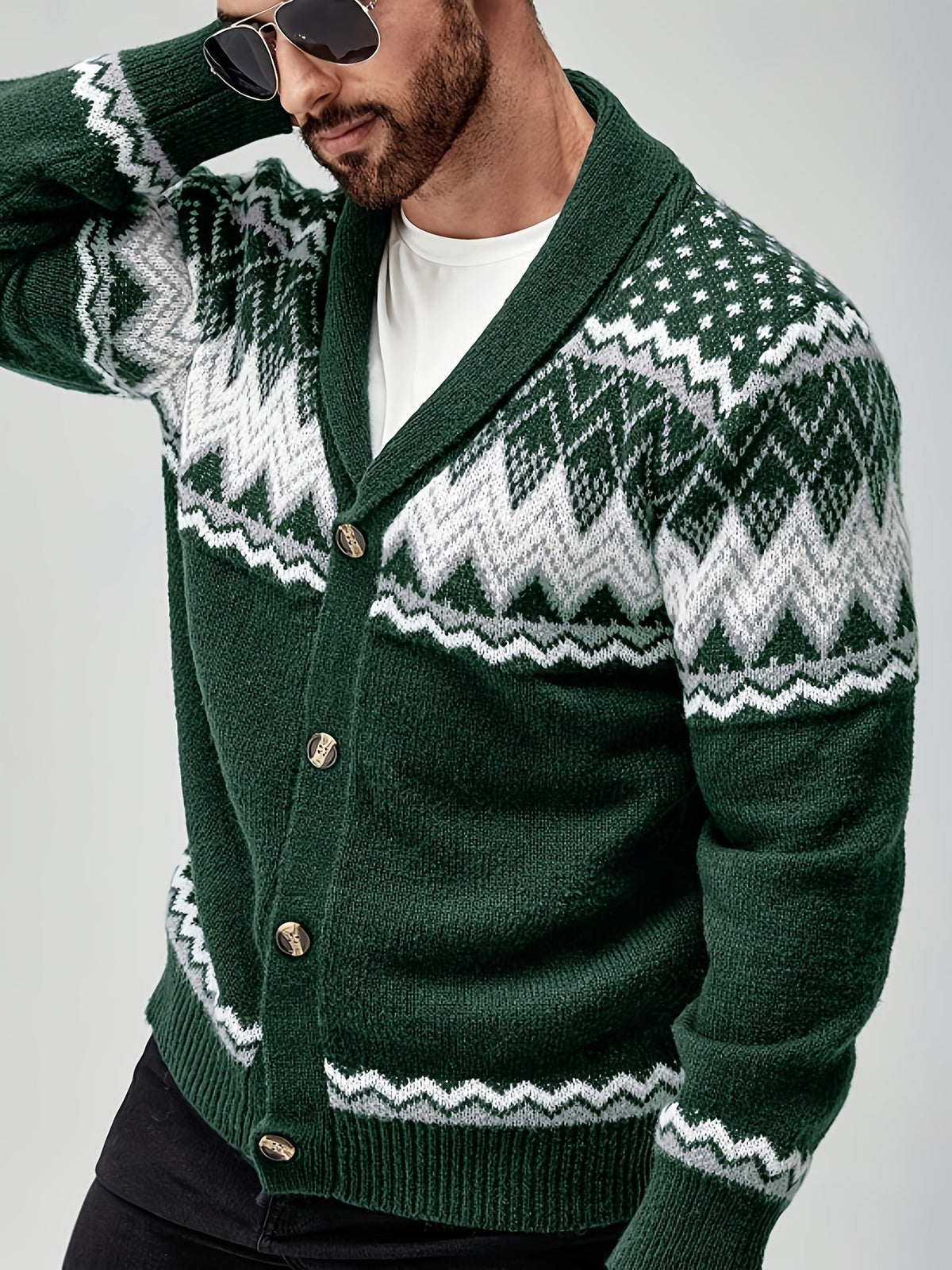 Torrance | Nordic Pattern Button Cardigan