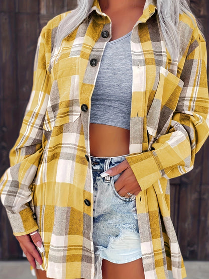 Fennora | Soft Flannel Plaid Shirt