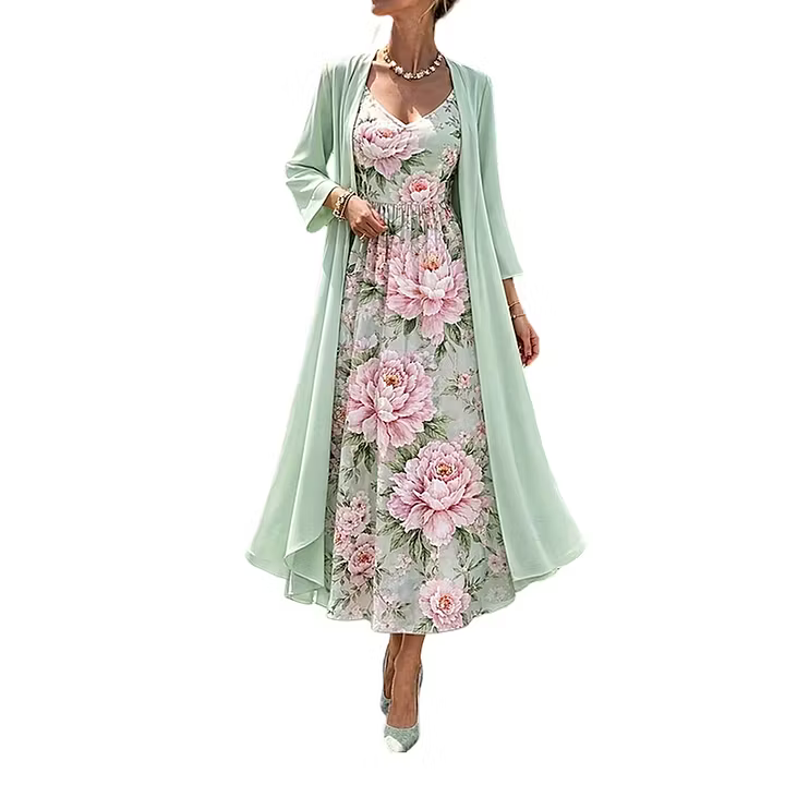 Brietta | Sheer Duster Dress Set