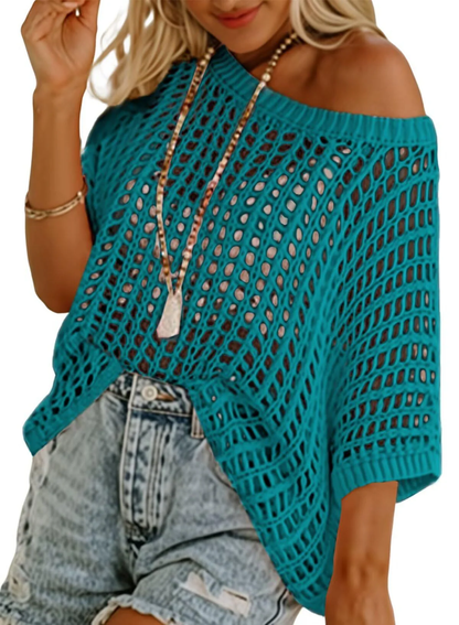 Tahlia | Lightweight Crochet Pullover