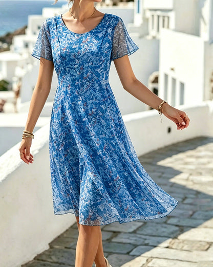 Zylisse | Floral Mesh Midi Dress