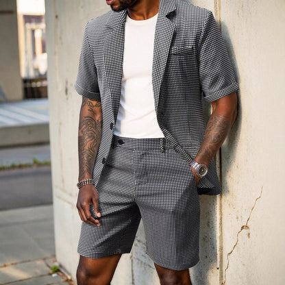 Brennon | Modern Checked Summer Suit Set