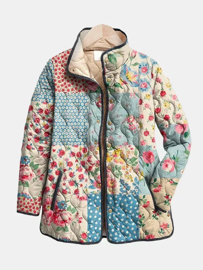 Floriana | Botanical Print Quilted Jacket