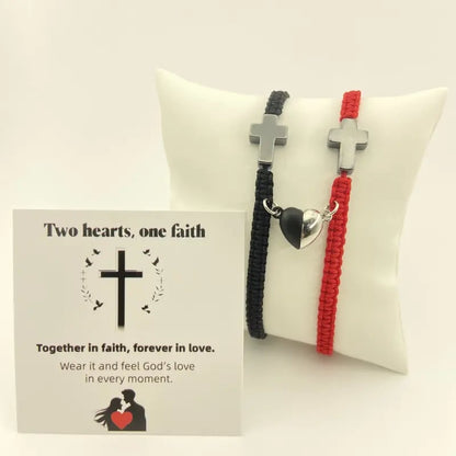 Elaric | Cross Charm Couple Bracelets