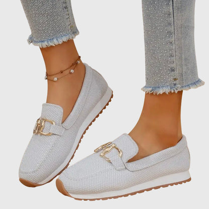 Veloura | Chain Detail Slip On Loafers
