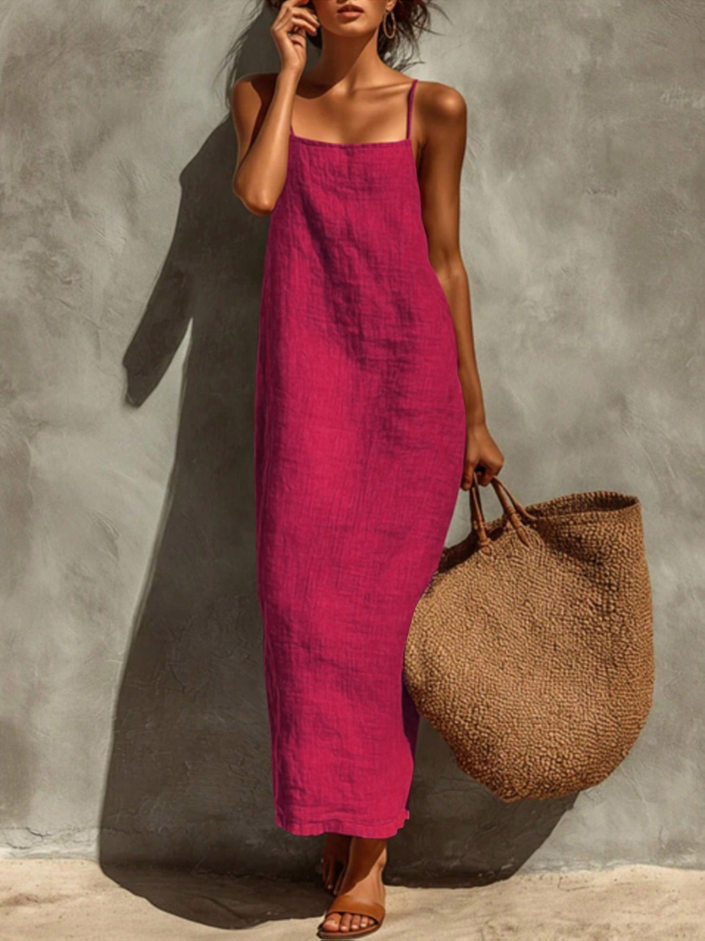 Odaline | Minimalist Strappy Maxi Dress
