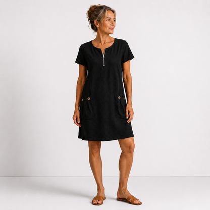 Gracelyn | Casual Pocket Shift Dress