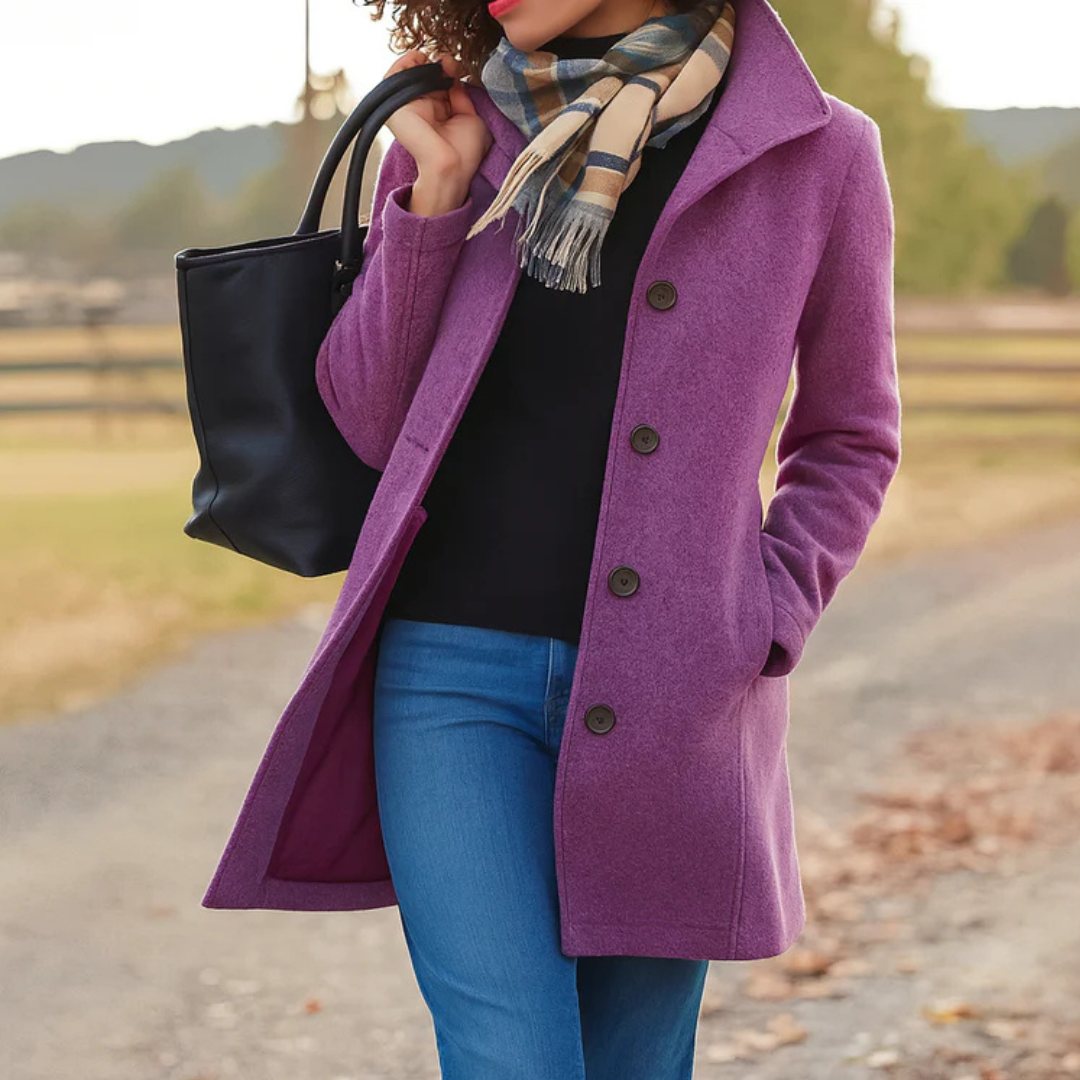 Adair | Refined Single Breasted Long Coat