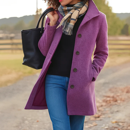 Adair | Refined Single Breasted Long Coat