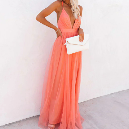Mirellisse | Backless Flowing Maxi Dress
