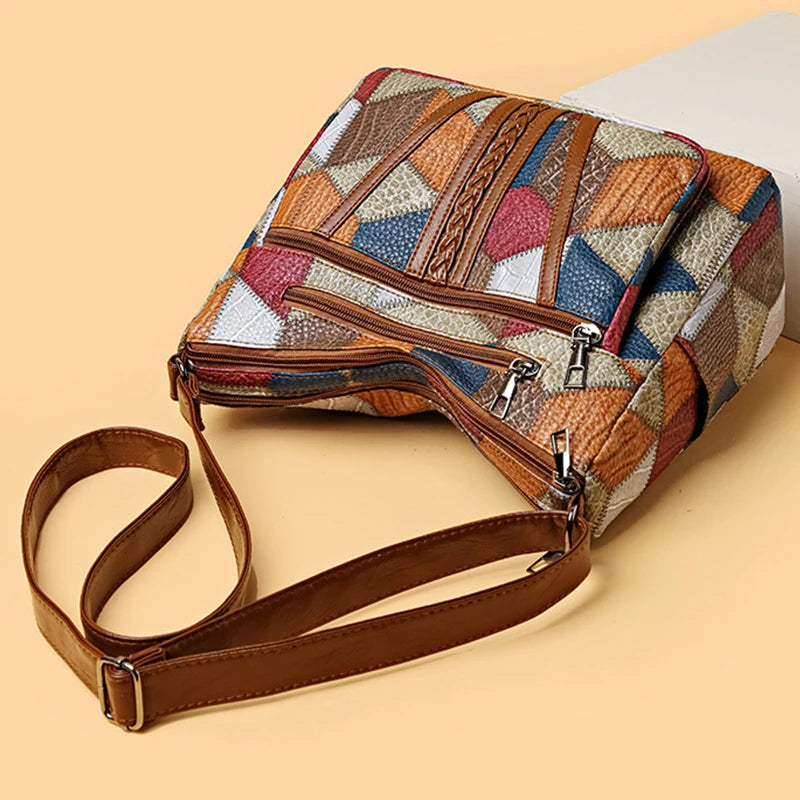 Kirelle | Geometric Patchwork Crossbody Bag