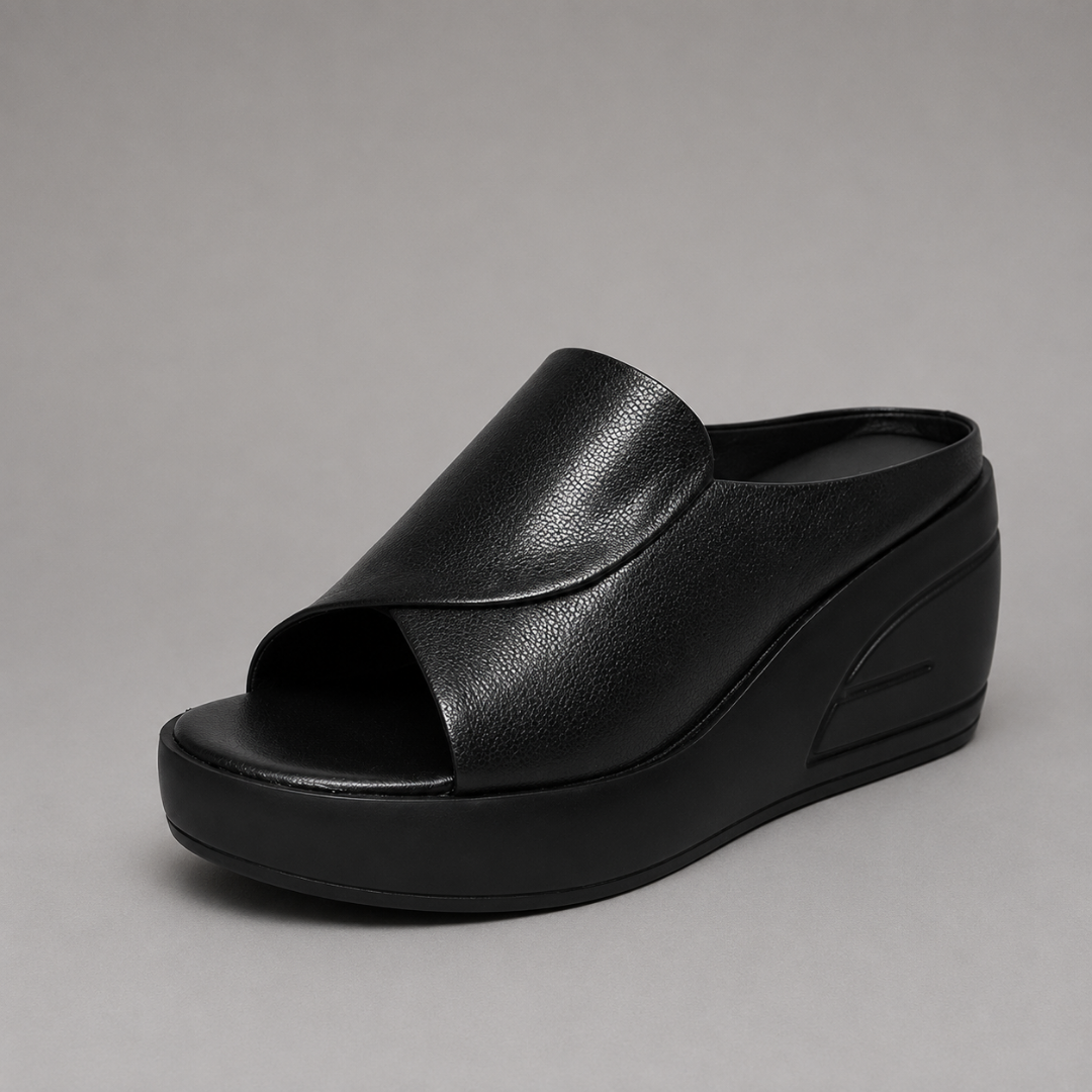 Corielle | Cushioned Open Toe Platform Slides