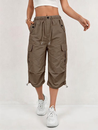 Monroe | Comfort Fit Cargo Capri Trousers