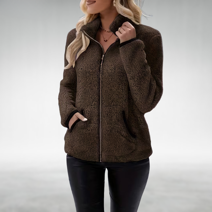 Opaline | Soft Textured Zip Fleece Jacket