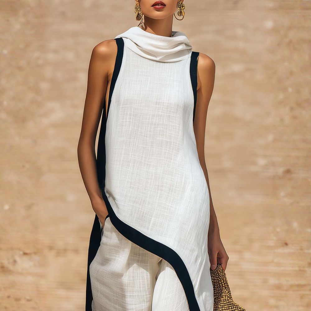 Calyssa | Flowing Contrast Edge Jumpsuit