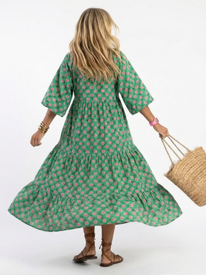Xylia | Floral Boho Maxi Dress