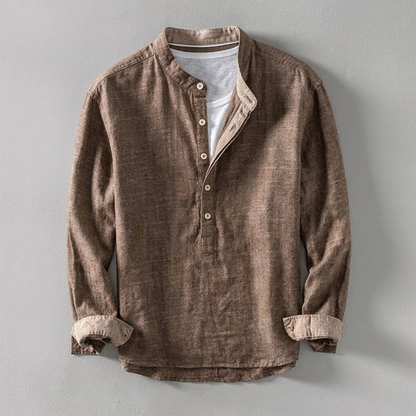 Lucien | Stand Collar Button Shirt