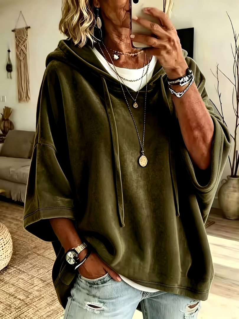 Delyra | Relaxed Oversized Hooded Sweatshirt