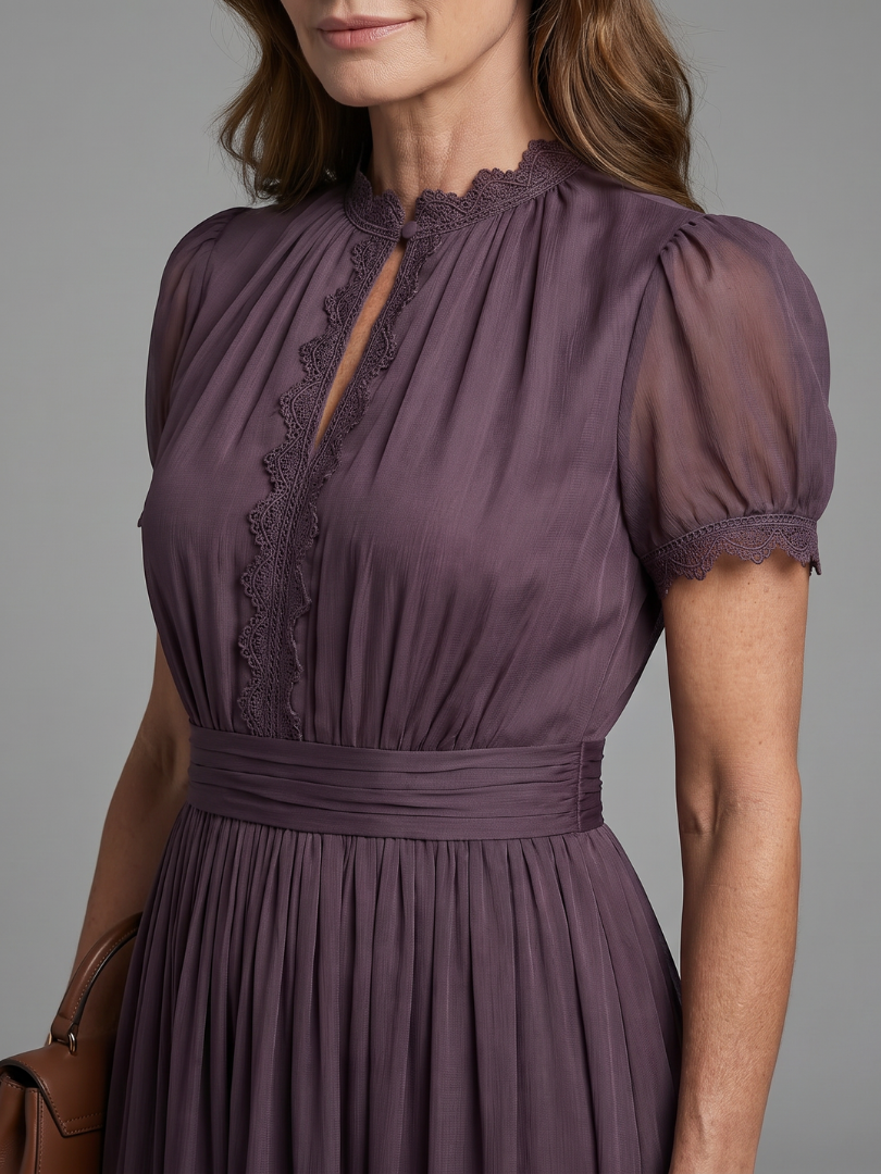 Corvelina | Puff Sleeve Gathered Maxi Dress