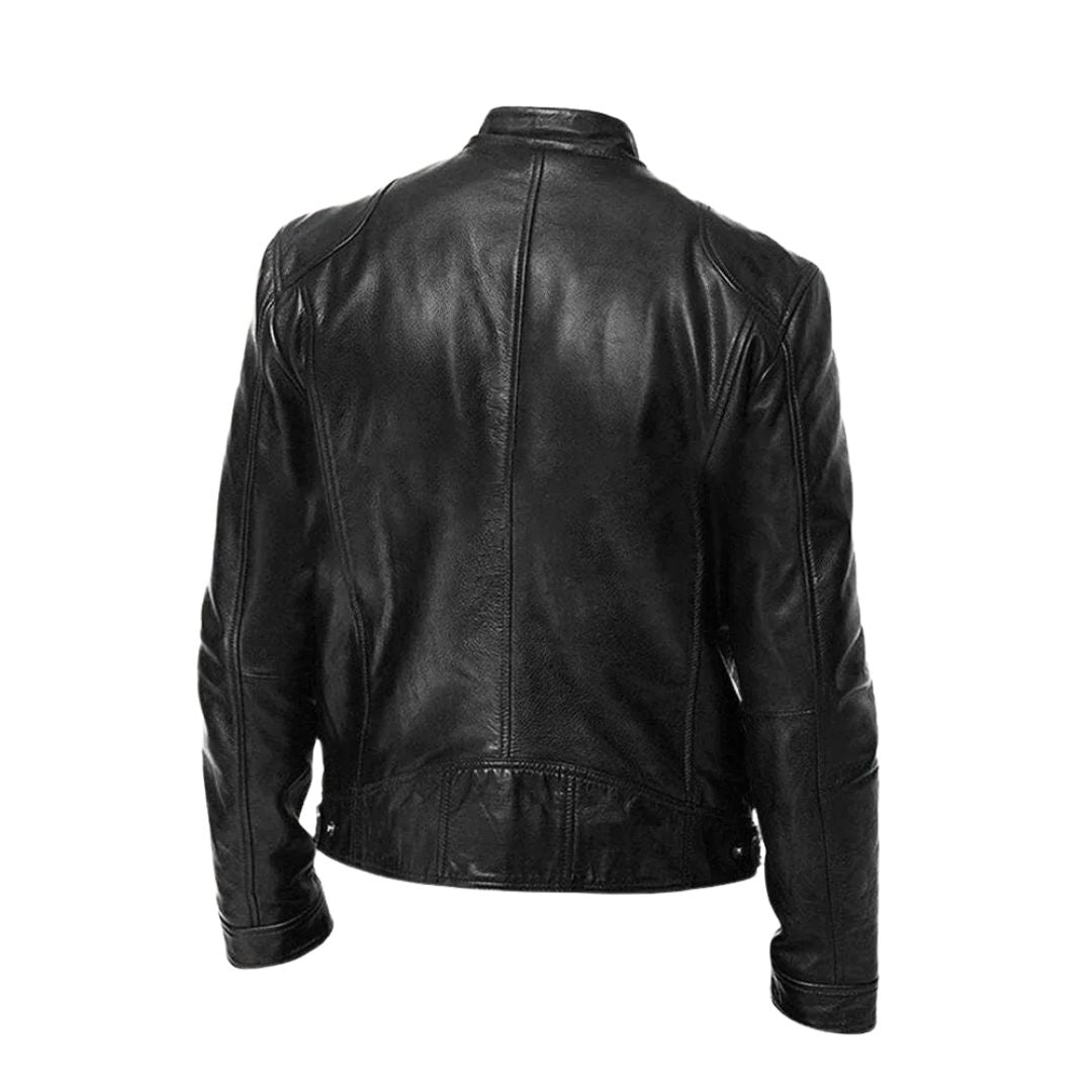 Oberon | Slim Fit Zip Front Biker Jacket