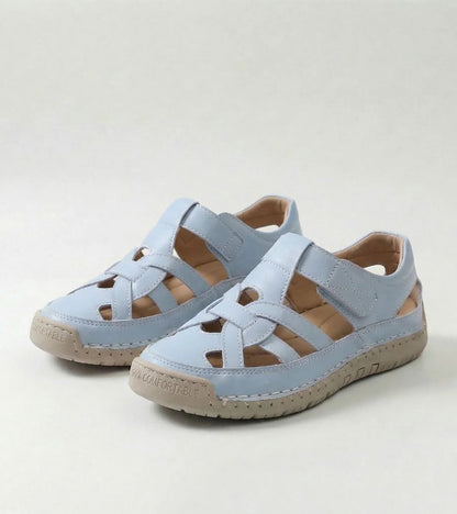 Rosa | Leather Cutout Closed Toe Casual Sandals