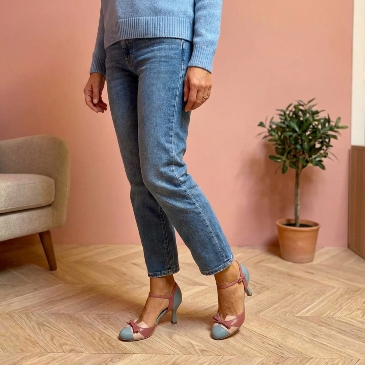 Mirella | Bow Detail Mary Jane Heels