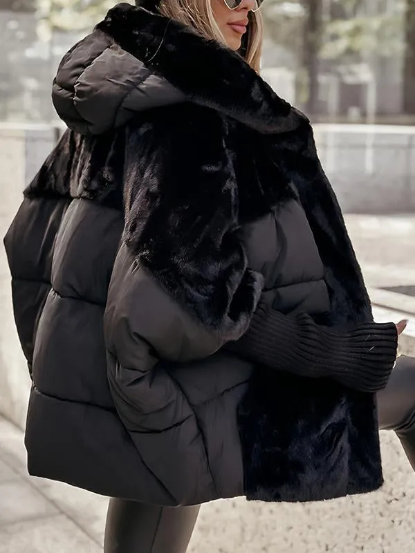 Adelpha | Plush Panel Hooded Puffer Jacket