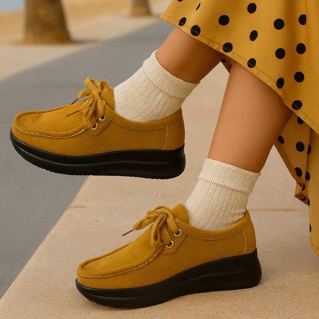 Jovella | Lace Up Comfort Loafers