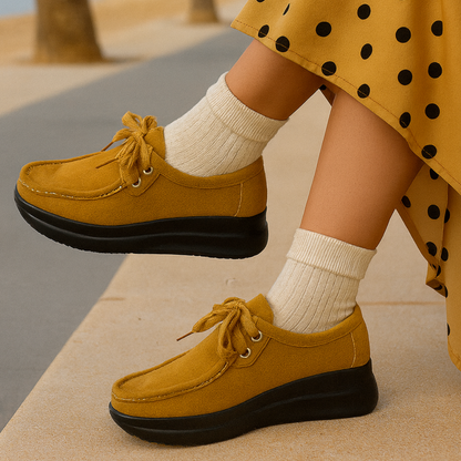 Jovella | Lace Up Comfort Loafers