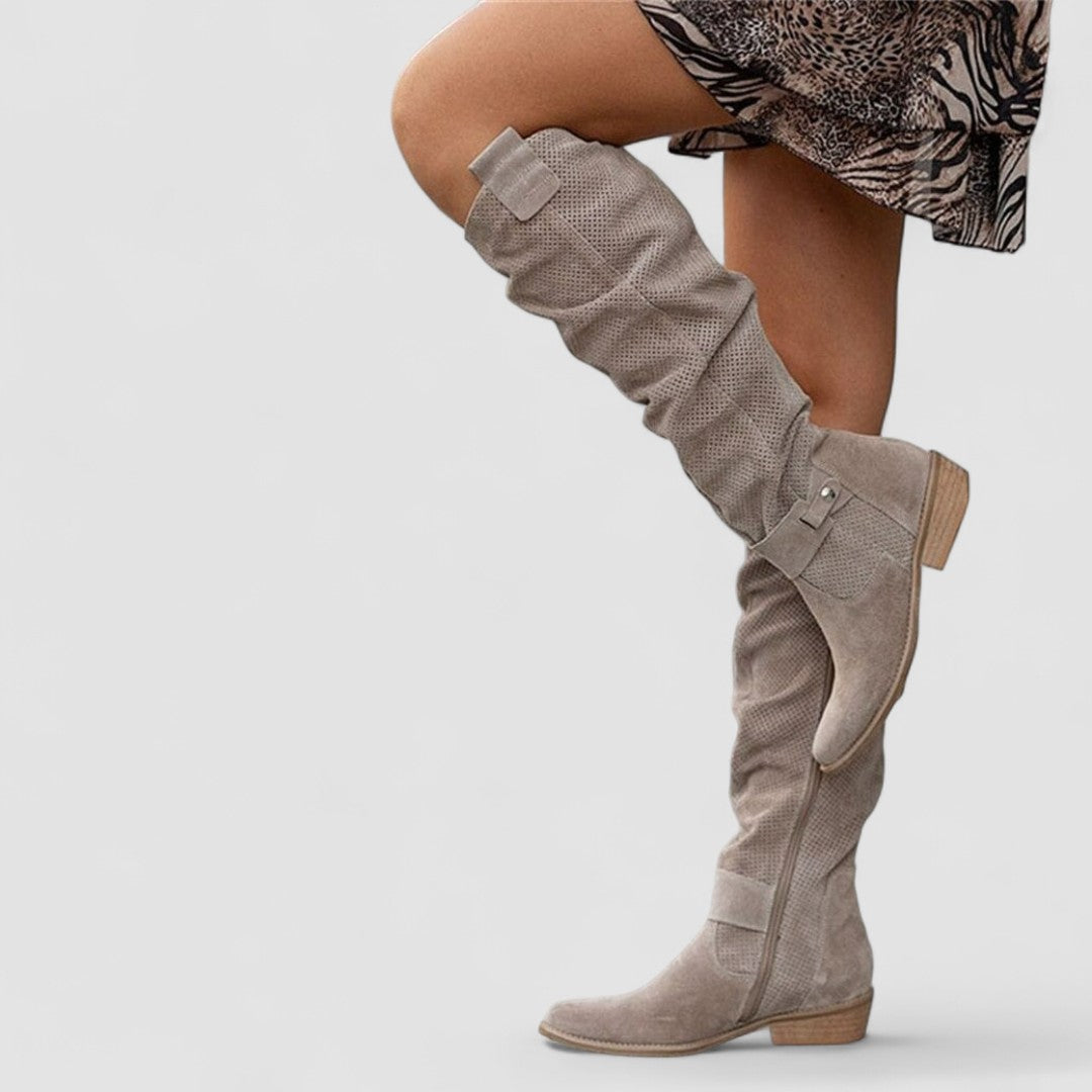Gavella | Slouchy Buckle Detail Tall Boots
