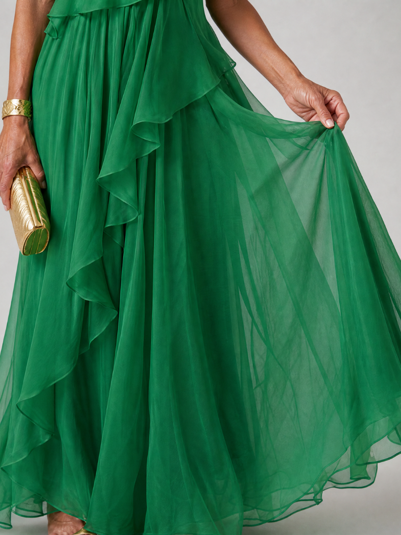 Lavinelle | Pleated One Shoulder Formal Gown