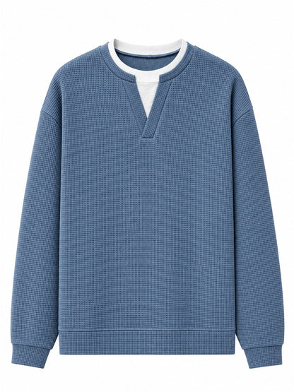 Theron | Textured Notch Neck Sweater