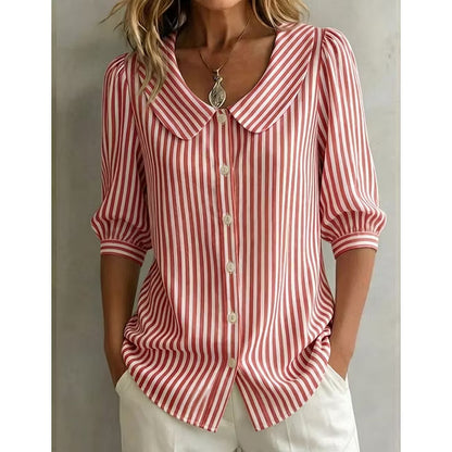 Rosalie | Striped Peter Pan Collar Blouse