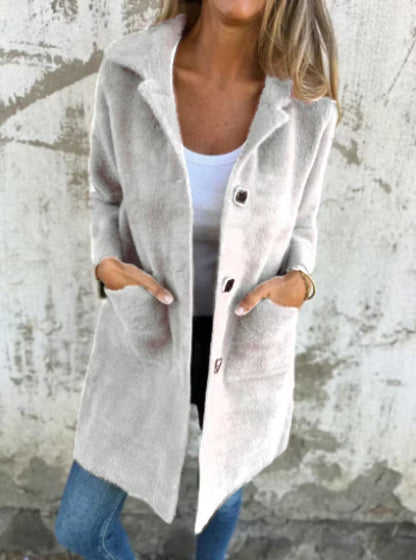 Florissa | Soft Touch Longline Button Coat