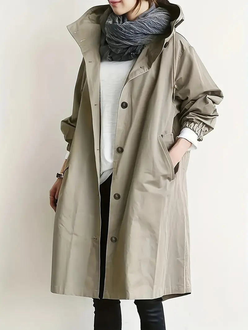 Francine | Button Front Hooded Jacket