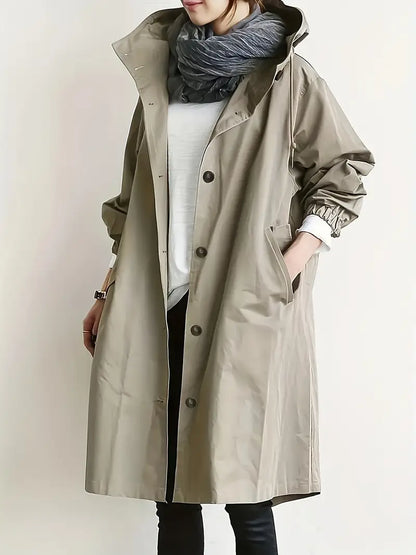 Francine | Button Front Hooded Jacket